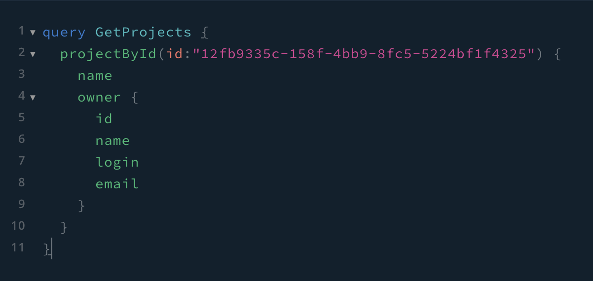 Example DataTorch GraphQL query.
